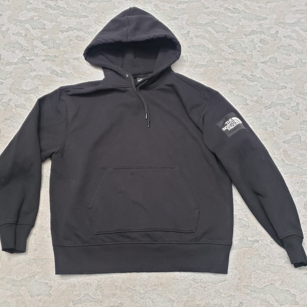 The North Face Sweatshirt Womens Small Black Hoodie Pocket Outdoors Hiking Camp